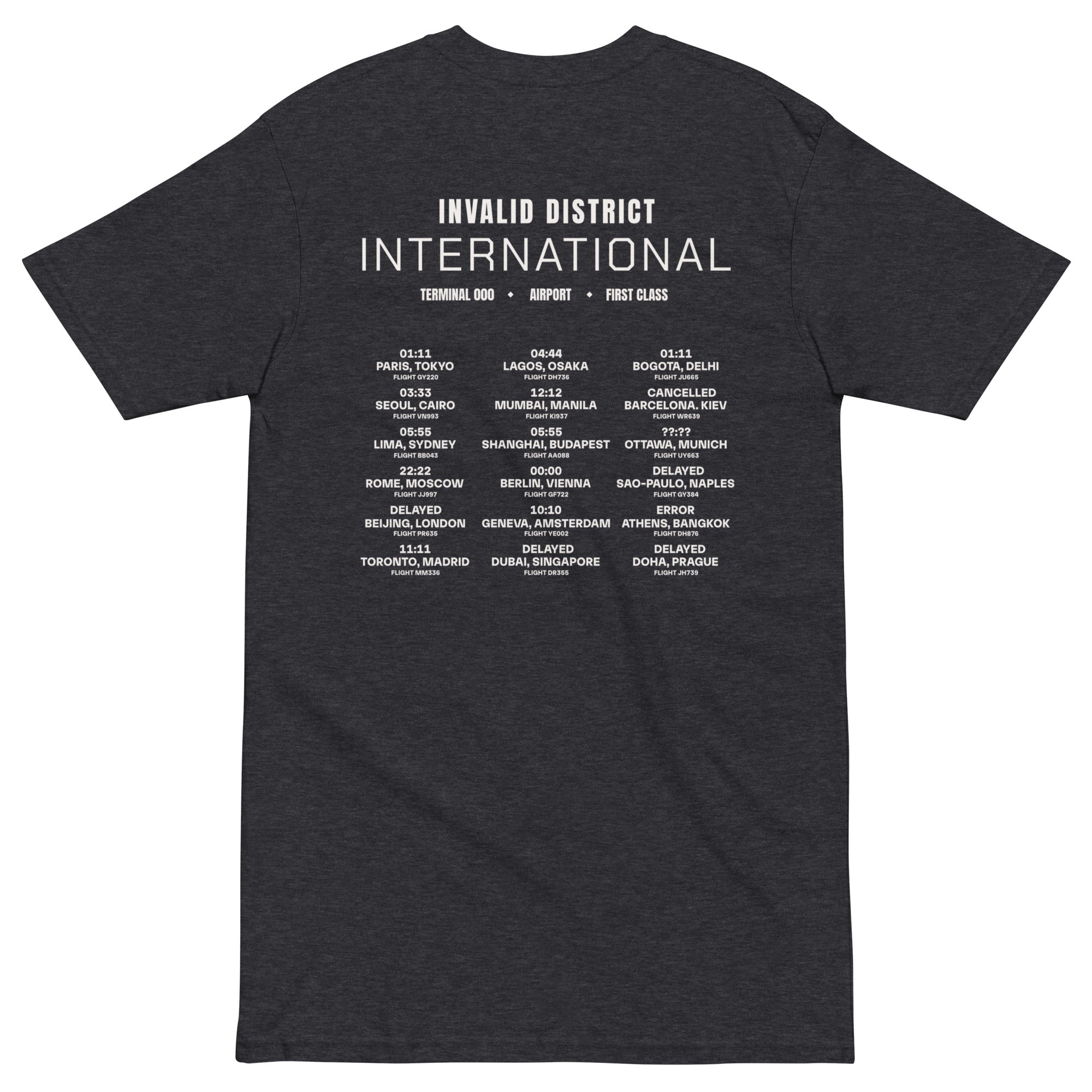International Flight Terminal Men’s premium heavyweight tee