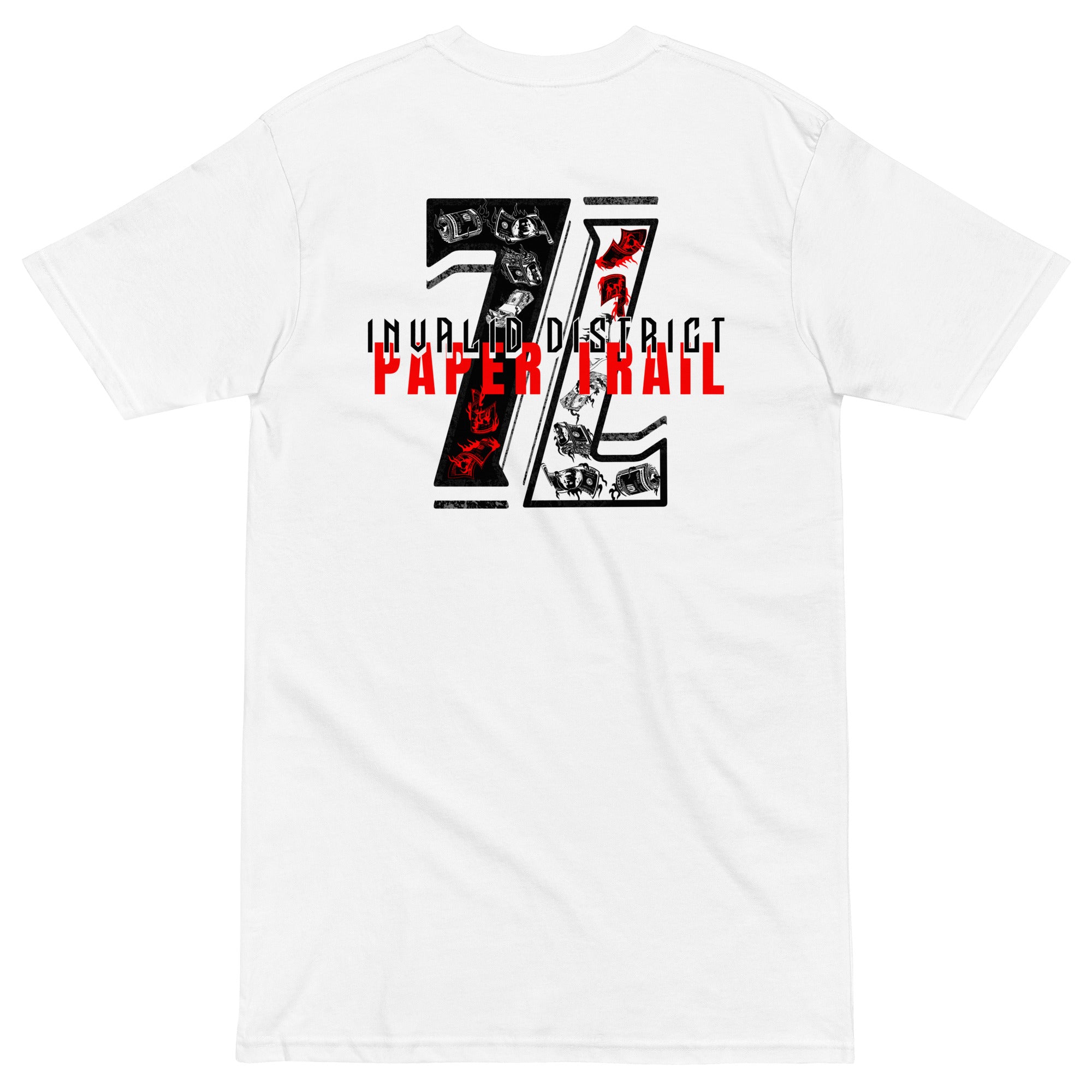 77 Paper Trail White Men’s premium heavyweight tee